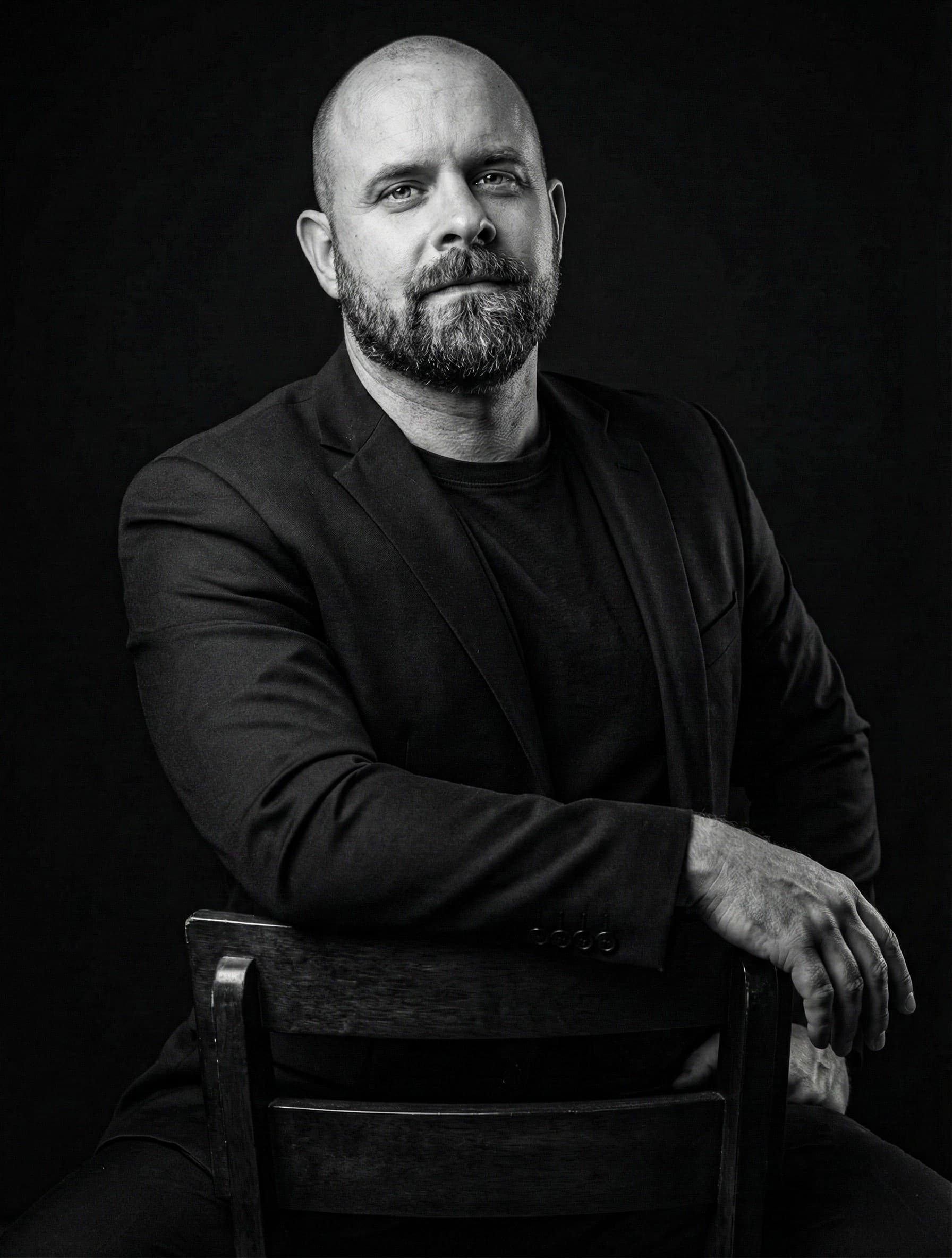 Portrait of Michael Plaster used in the bio section of the design studies.